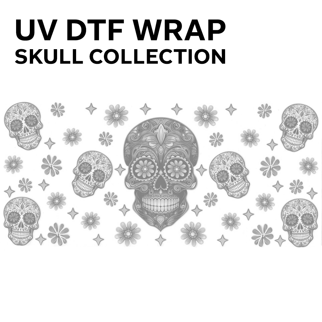 SKULL | UV DTF wraps/decals COLLECTION