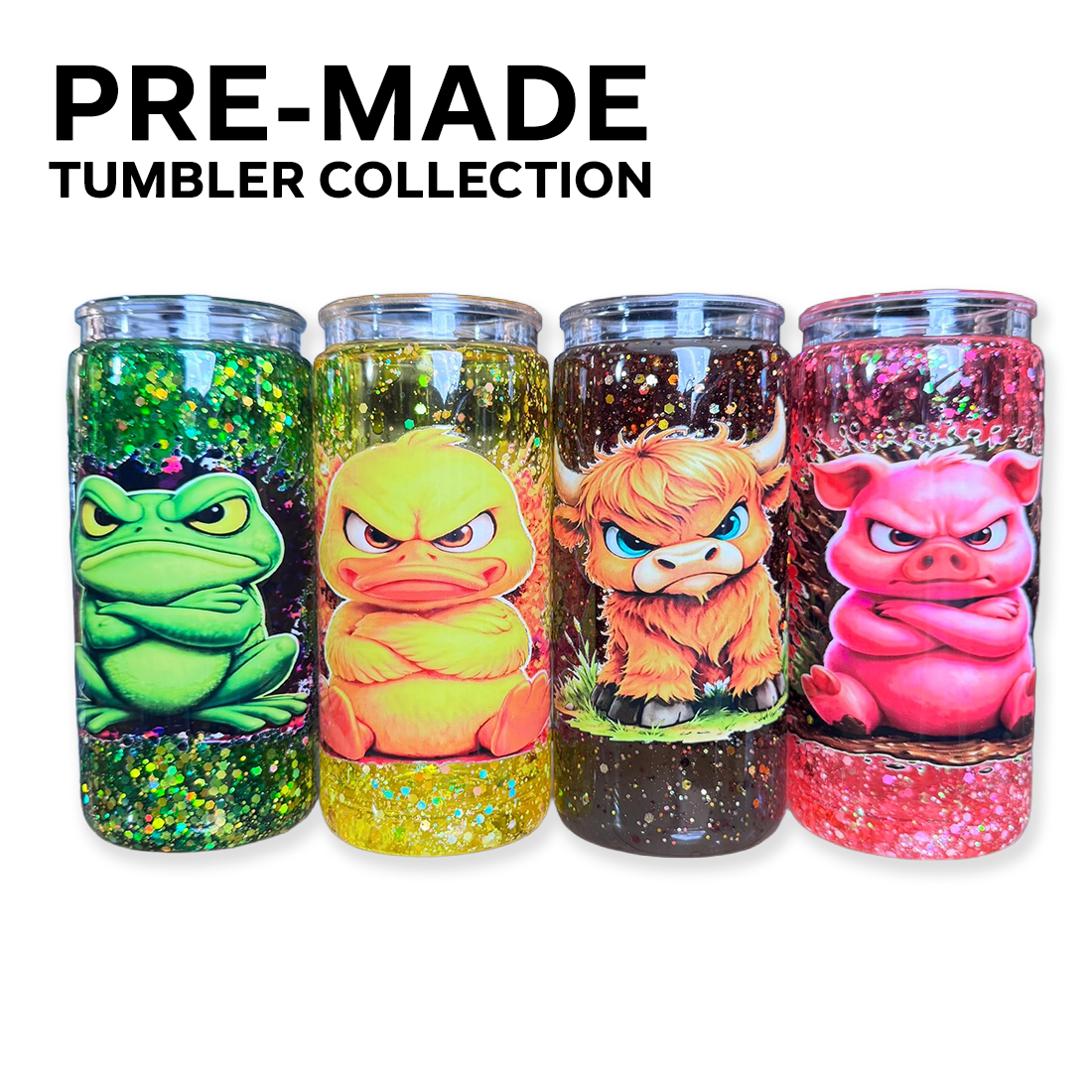 Pre-made Snow Globe Tumbler Collection