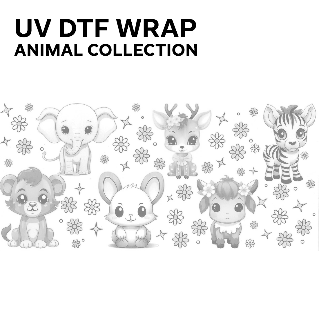 ANIMALS | UV DTF wraps/decals COLLECTION