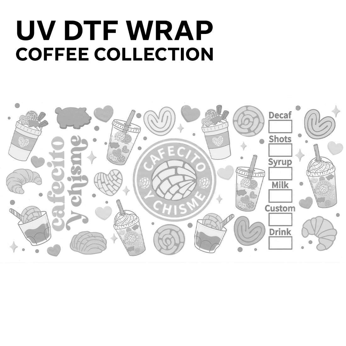 COFFEE | UV DTF wraps/decals COLLECTION