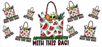 ADVENTURE START WITH THIS BAG • UV DTF Wrap