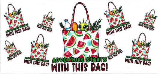 ADVENTURE START WITH THIS BAG • UV DTF Wrap