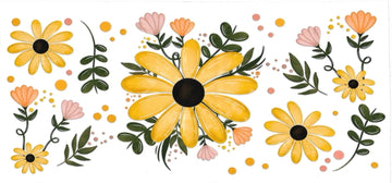 YELLOW FLOWERS mix • UV DTF Wrap