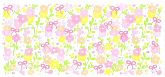 Mini flowers pink & yellow • UV DTF Wrap