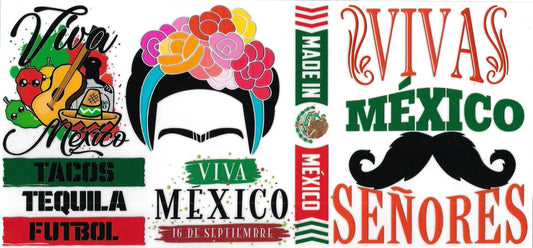 Viva Mexico Señores • (DOUBLE SIDE) • UV DTF Wrap