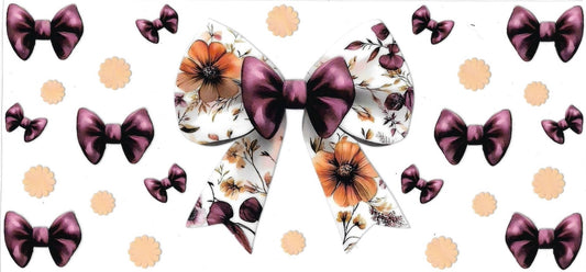 FLOWER BOW • DOUBLE SIDE • UV DTF Wrap