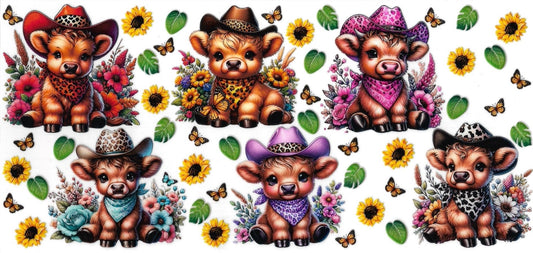 COWBOY COW • DOUBLE SIDED • UV DTF Wrap
