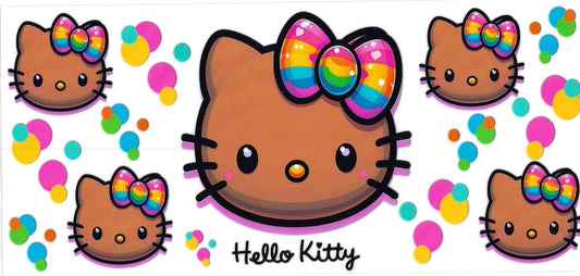 Rainbow Kitty • DOUBLE SIDE UV DTF Wrap