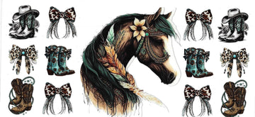 HORSE, BOW, BOOTS • UV DTF Wrap