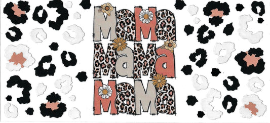 MAMA Cheetah print • DOUBLE SIDED • UV DTF Wrap