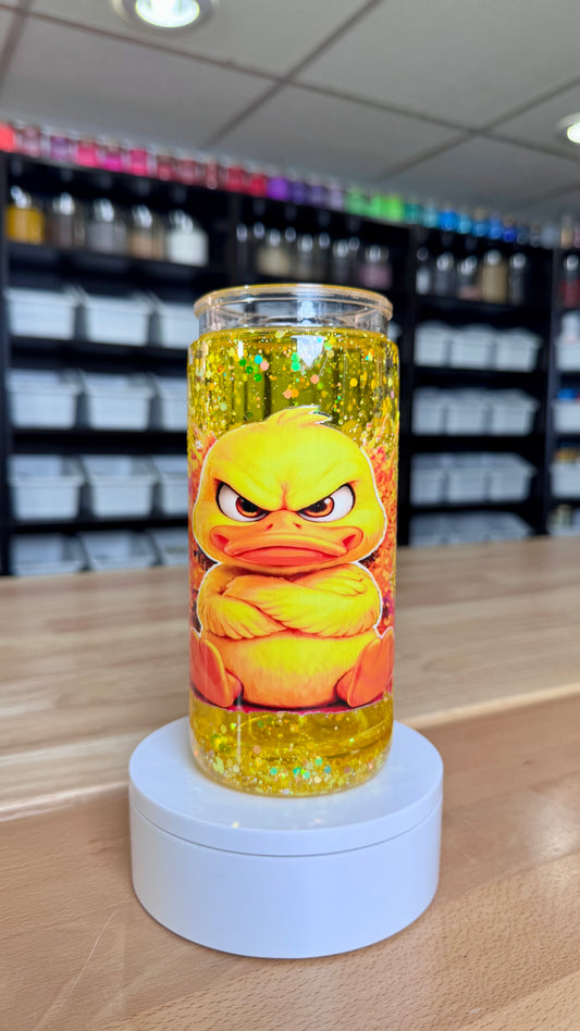 Pre-Made MAD DUCK DUO LAVA • Artistic Snow Globe Tumbler 20oz
