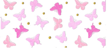 Butterflies pink (DOUBLE SIDE) • UV DTF Wrap