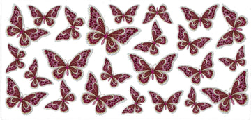 BURGUNDY BUTTERFLIES • UV DTF Wrap