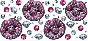 DIAMONDS & CHERRIES LIBS • DOUBLE SIDE UV DTF Wrap