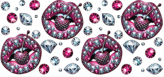 DIAMONDS & CHERRIES LIBS • DOUBLE SIDE UV DTF Wrap