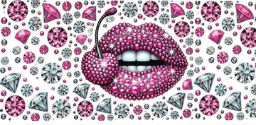 DIAMONDS & CHERRIES LIBS • DOUBLE SIDE UV DTF Wrap