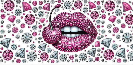 DIAMONDS & CHERRIES LIBS • DOUBLE SIDE UV DTF Wrap