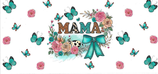 MAMA butterfly & roses • UV DTF Wrap