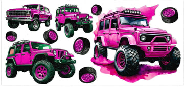 PINK JEEP • UV DTF Wrap