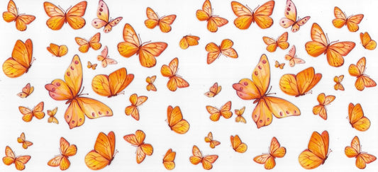 Butterflies yellow (DOUBLE SIDE) • UV DTF Wrap