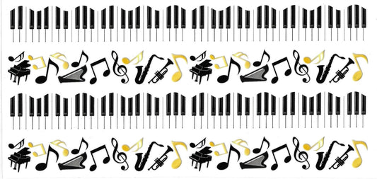 MUSIC notes & piano key • UV DTF Wrap