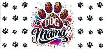 DOG MAMA cheetah print • UV DTF Wrap