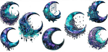 Half moon • DOUBLE SIDE UV DTF Wrap