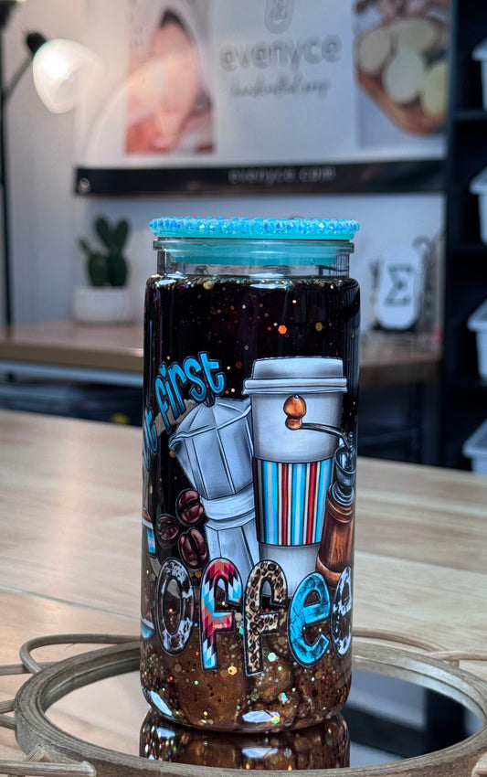 COFFEE DUO LAVA • Artistic Snow Globe Tumbler 20oz BUNDLE