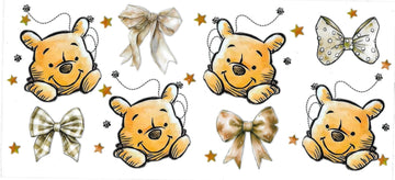Winnie Face with bow • (DOUBLE SIDE) • UV DTF Wrap