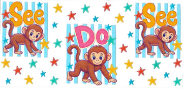 See Do See monkey • (DOUBLE SIDE) • UV DTF Wrap