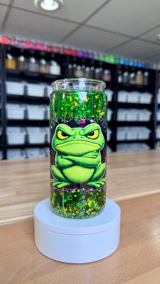 Pre-Made MAD FROG DUO LAVA • Artistic Snow Globe Tumbler 20oz