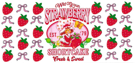 STRAWBERRY & BOW • UV DTF Wrap
