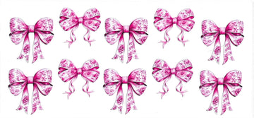 PINK BOW with flower • UV DTF Wrap • UV DTF Wrap