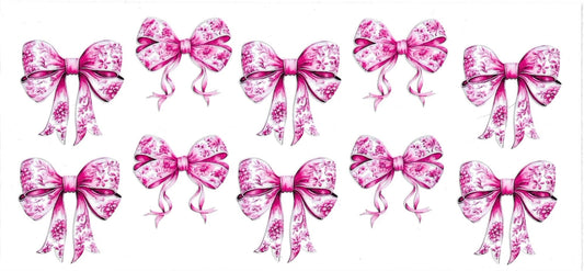 PINK BOW with flower • UV DTF Wrap • UV DTF Wrap