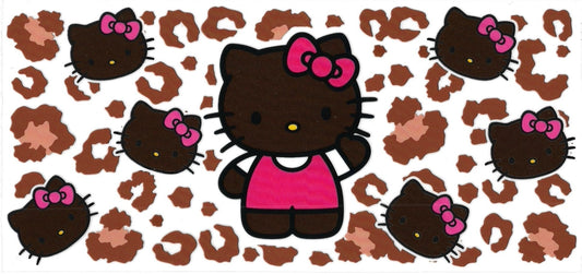Kitty with animal print (DOUBLE SIDE) • UV DTF Wrap
