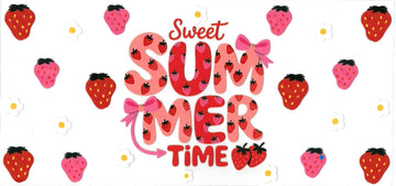 Sweet Summer Time with strawberries (DOUBLE SIDE) • UV DTF Wrap