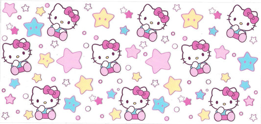 Kitty & stars (DOUBLE SIDE) • UV DTF Wrap