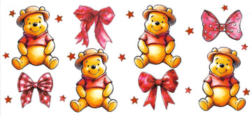 Bear with bow • (DOUBLE SIDE) • UV DTF Wrap