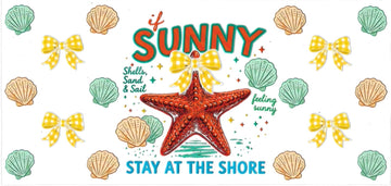 Sunny Stay at the shore • (DOUBLE SIDE) • UV DTF Wrap