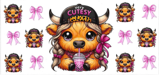 VERY CUTESY pink bow • UV DTF Wrap