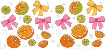 Orange, lemon & Bow • DOUBLE SIDE • UV DTF Wrap