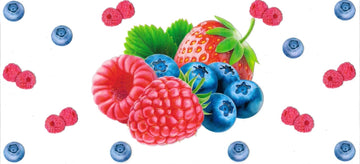 Raspberries, blueberries & strawberries fruits (DOUBLE SIDE) • UV DTF Wrap