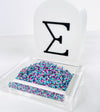 Colorful heart Polymer Clay Slices