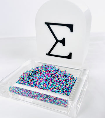 Colorful heart Polymer Clay Slices