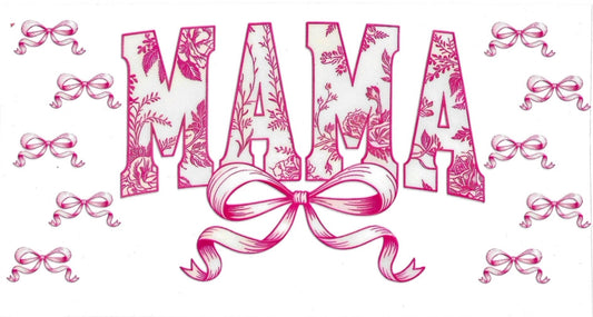 MAMA pink flower • UV DTF Wrap