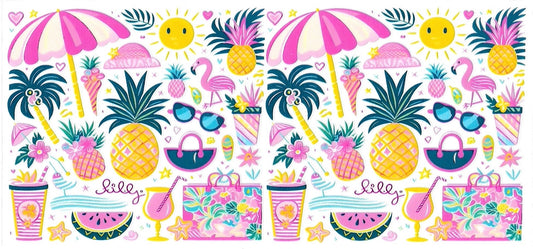 TROPICAL FRUITS •  UV DTF Wrap