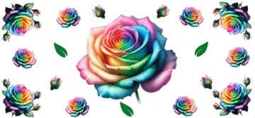 COLORFUL ROSES • DOUBLE SIDE UV DTF Wrap