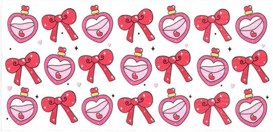BOW & HEART PERFUME BOTTLES  • UV DTF Wrap