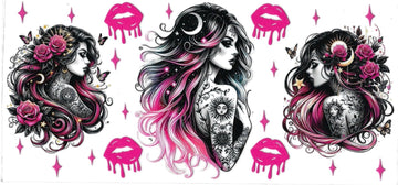 Tattoo Girl • (DOUBLE SIDE) • UV DTF Wrap