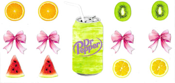 PEPPER DRINK & FRUITS • UV DTF Wrap